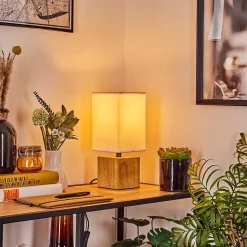 Lampe De Table Talco Ecru, 1 Lumiere