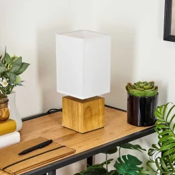 Lampe De Table Talco Ecru, 1 Lumiere