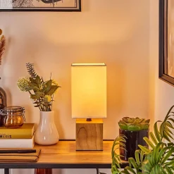 Lampe De Table Talco Ecru, 1 Lumiere