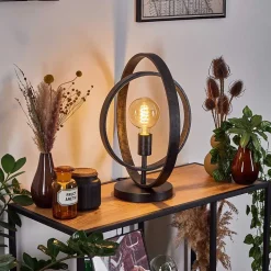 Lampe De Table Tercel Noir, 1 Lumiere