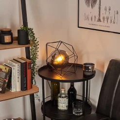 Lampe De Table Uarau Noir, 1 Lumiere