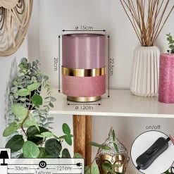 Lampe De Table Weiler Or, 1 Lumiere