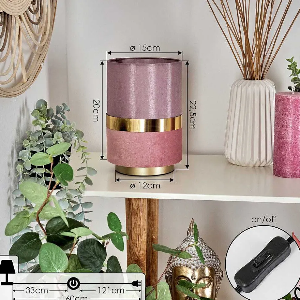 Lampe De Table Weiler Or, 1 Lumiere