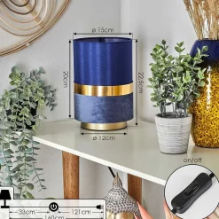 Lampe De Table Weiler Or, 1 Lumiere