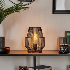 Lampe De Table Wemude Noir, 1 Lumiere