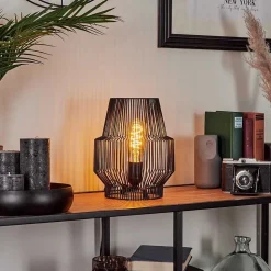 Lampe De Table Wemude Noir, 1 Lumiere