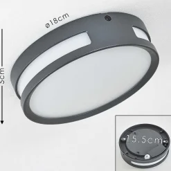 Lampe D'Exterieur Chiavari Led Anthracite, 1 Lumiere