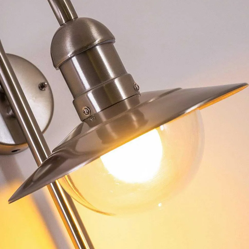 Lampe Murale D'Exterieur Elima Acier Inoxydable, 1 Lumiere, Detecteur De Mouvement