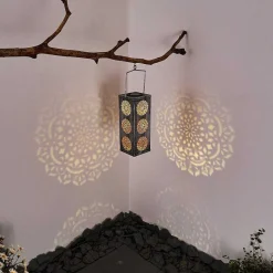 Lampe Solaire Ajman Led Cuivre, Argente, 1 Lumiere