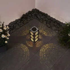 Lampe Solaire Ajman Led Cuivre, Argente, 1 Lumiere