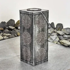 Lampe Solaire Ajman Led Cuivre, Argente, 1 Lumiere