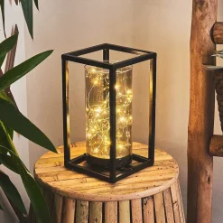 Lampe Solaire Aracaju Led Noir, 30 Lumieres