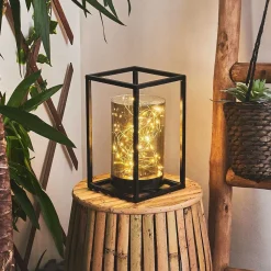 Lampe Solaire Aracaju Led Noir, 40 Lumieres