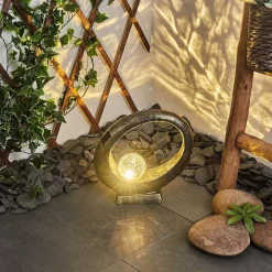 Lampe Solaire Benevento Led Or, Noir, 1 Lumiere