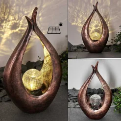 Lampe Solaire Benevento Led Bronze, 1 Lumiere