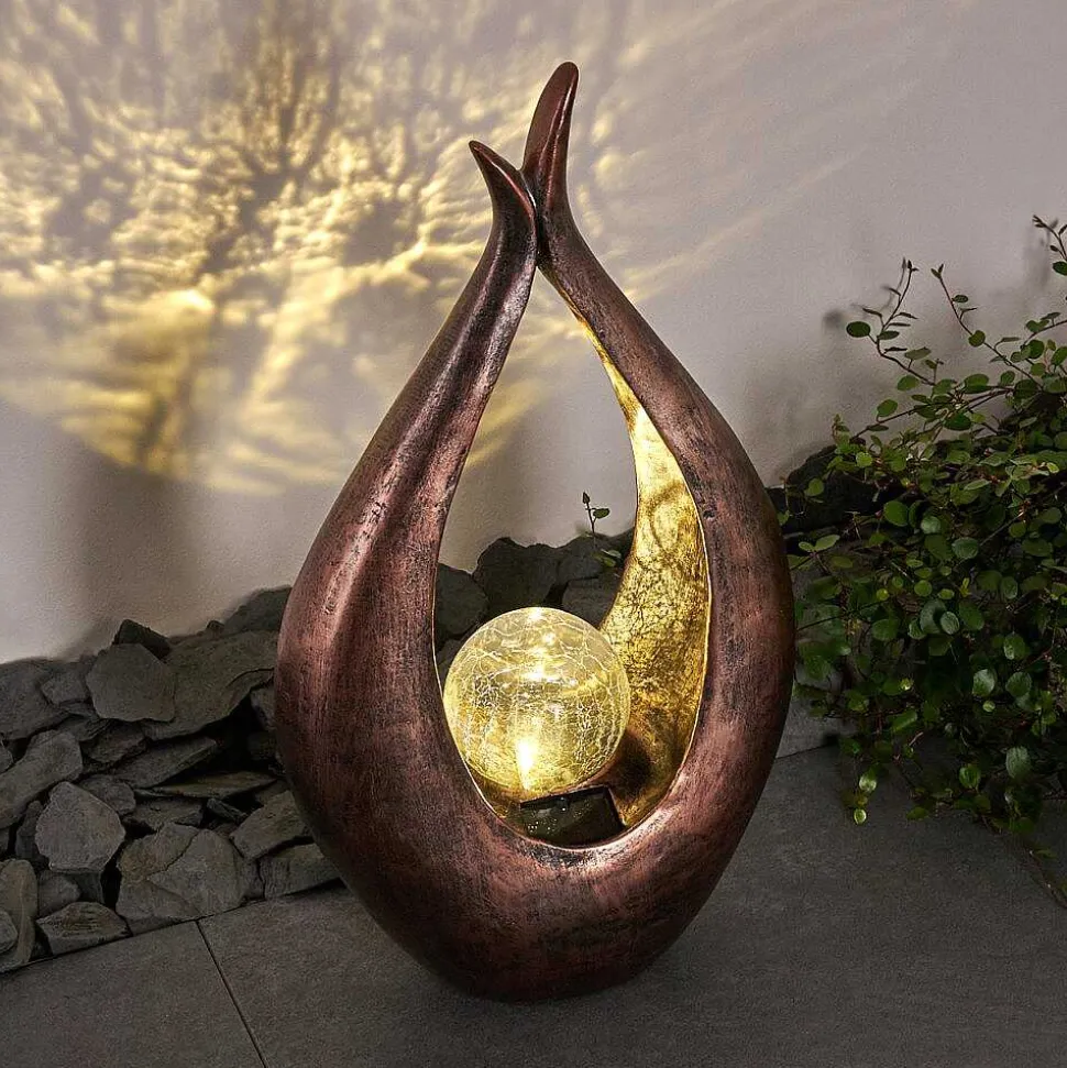 Lampe Solaire Benevento Led Bronze, 1 Lumiere