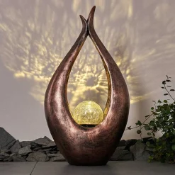 Lampe Solaire Benevento Led Bronze, 1 Lumiere