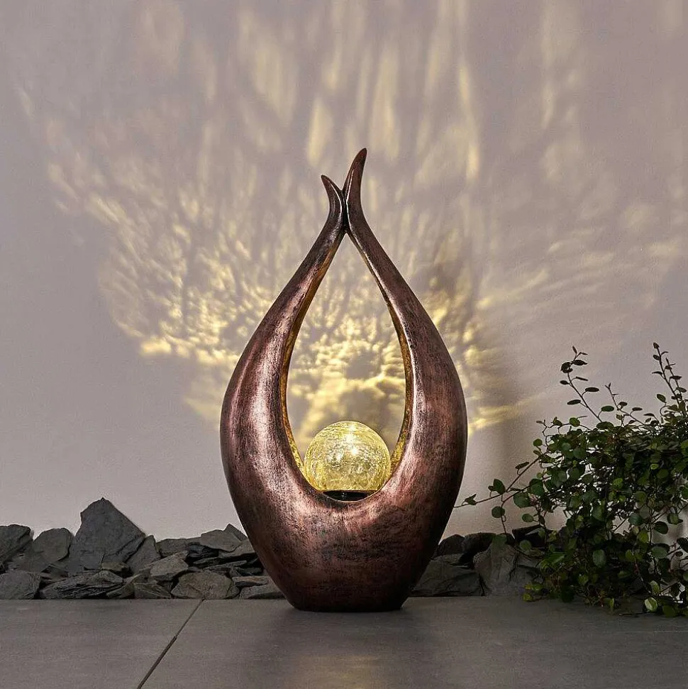 Lampe Solaire Benevento Led Bronze, 1 Lumiere