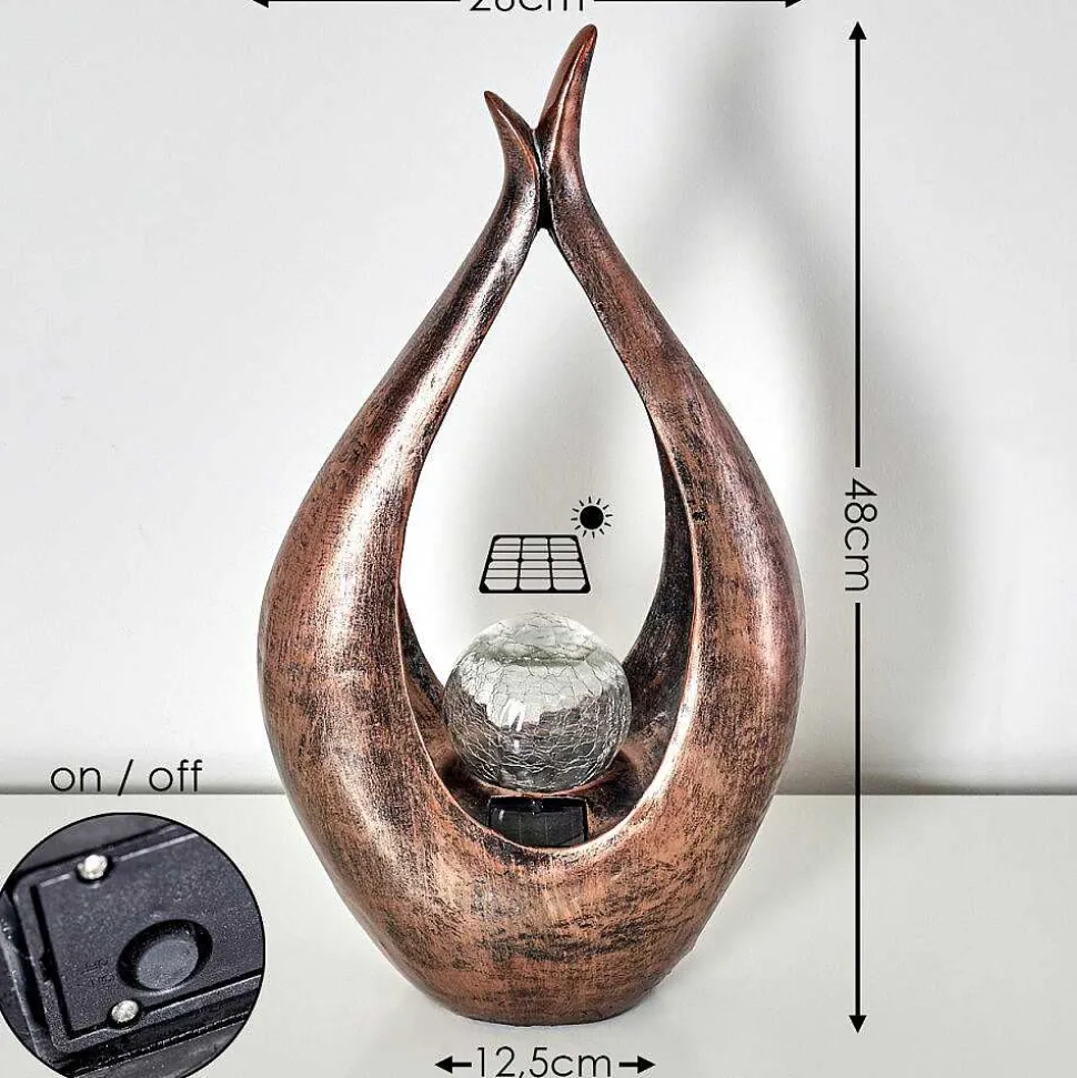 Lampe Solaire Benevento Led Bronze, 1 Lumiere