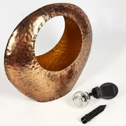 Lampe Solaire Benevento Led Cuivre, Rouille, Transparent, 1 Lumiere