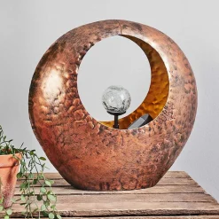 Lampe Solaire Benevento Led Cuivre, Rouille, Transparent, 1 Lumiere