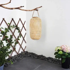 Lampe Solaire Conneaut Led Brun, Bois Clair, 1 Lumiere