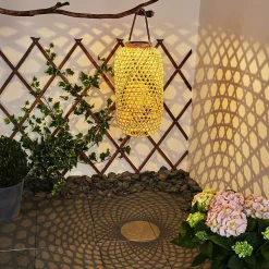 Lampe Solaire Conneaut Led Brun, Bois Clair, 1 Lumiere