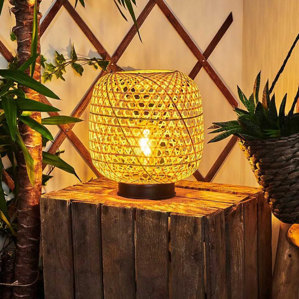 Lampe Solaire Conneaut Led Bois Clair, Noir, 1 Lumiere