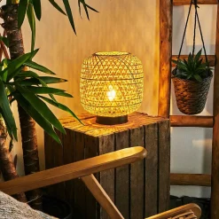 Lampe Solaire Conneaut Led Bois Clair, Noir, 1 Lumiere