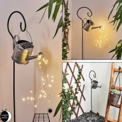 Lampe Solaire Dalen Led Noir, Argente, 28 Lumieres