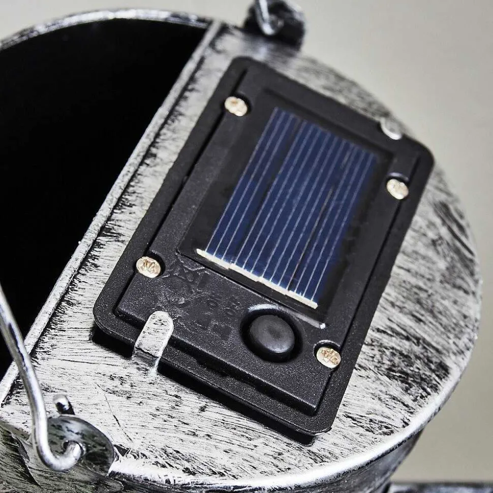 Lampe Solaire Dalen Led Noir, Argente, 28 Lumieres