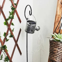 Lampe Solaire Dalen Led Noir, Argente, 28 Lumieres