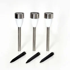 Lampe Solaire Gorizia Led Acier Inoxydable, 3 Lumieres