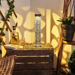 Lampe Solaire Hankinson Led Noir, Argente, 1 Lumiere