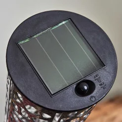 Lampe Solaire Hankinson Led Noir, Argente, 1 Lumiere