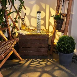 Lampe Solaire Hankinson Led Noir, Argente, 1 Lumiere