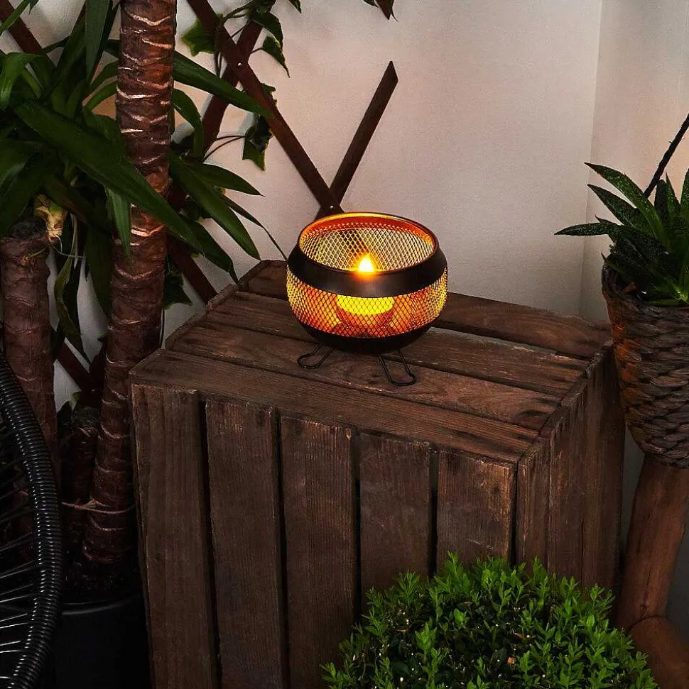 Lampe Solaire Harimal Led Cuivre, Noir, 1 Lumiere