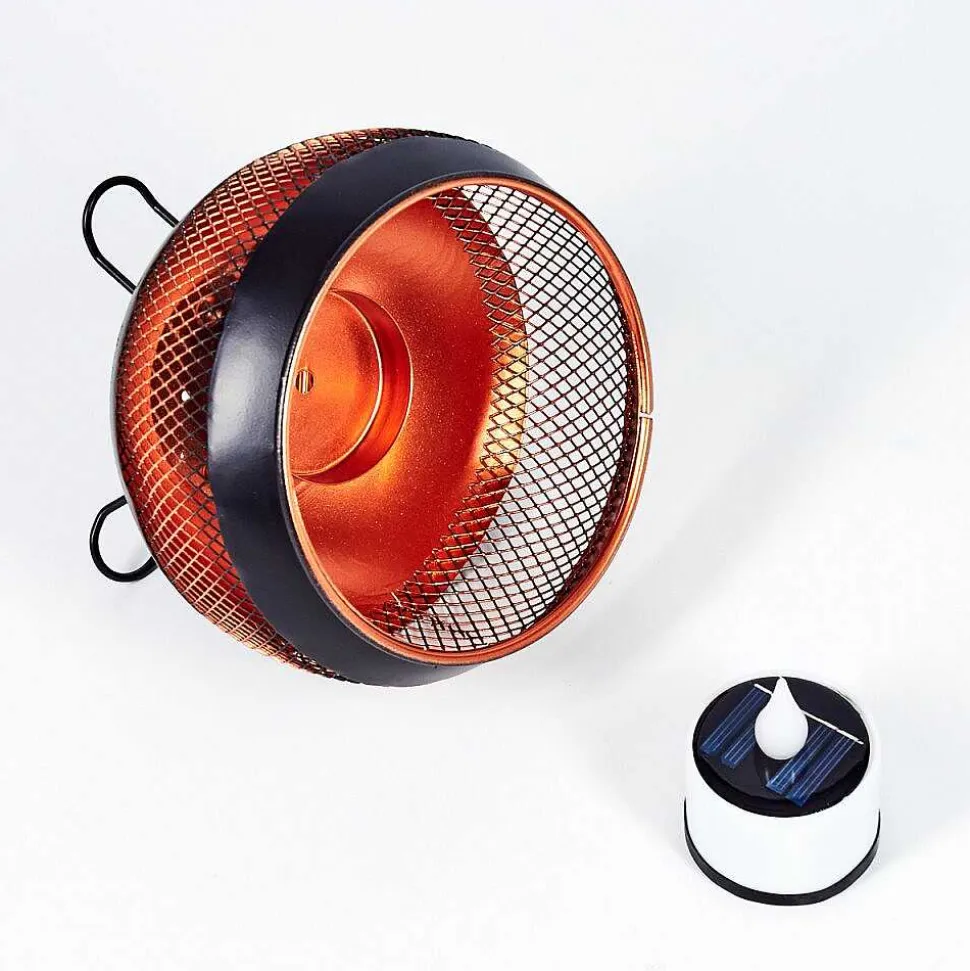 Lampe Solaire Harimal Led Cuivre, Noir, 1 Lumiere