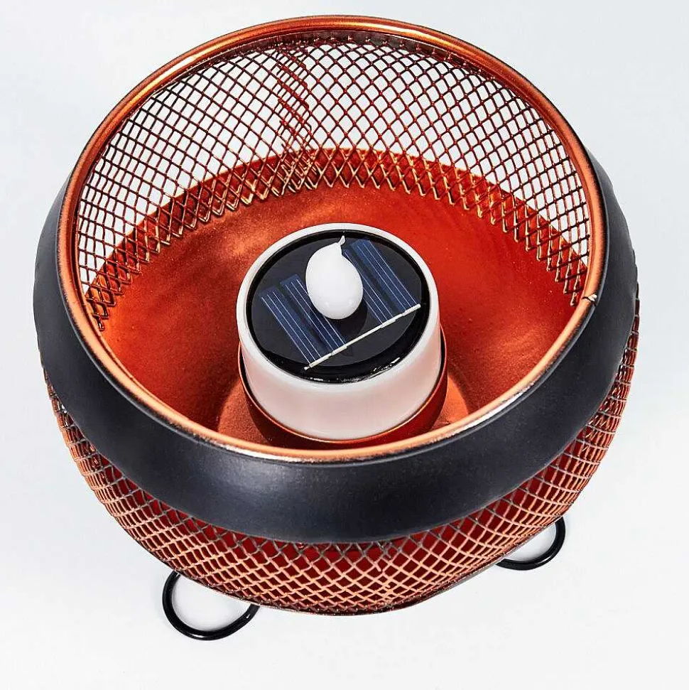 Lampe Solaire Harimal Led Cuivre, Noir, 1 Lumiere