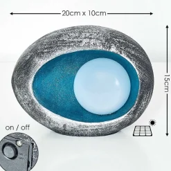 Lampe Solaire Interlaken Led Bleu, Gris, Argente, 1 Lumiere