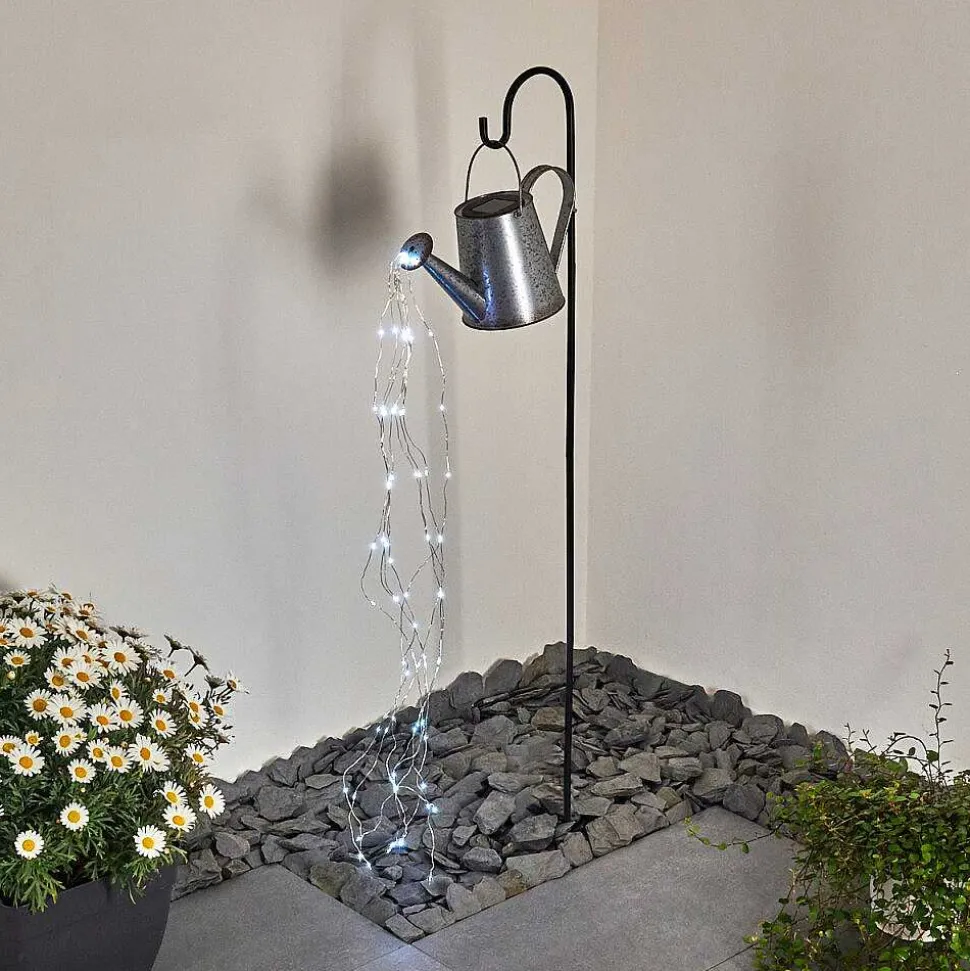 Lampe Solaire Isernia Led Noir, 80 Lumieres