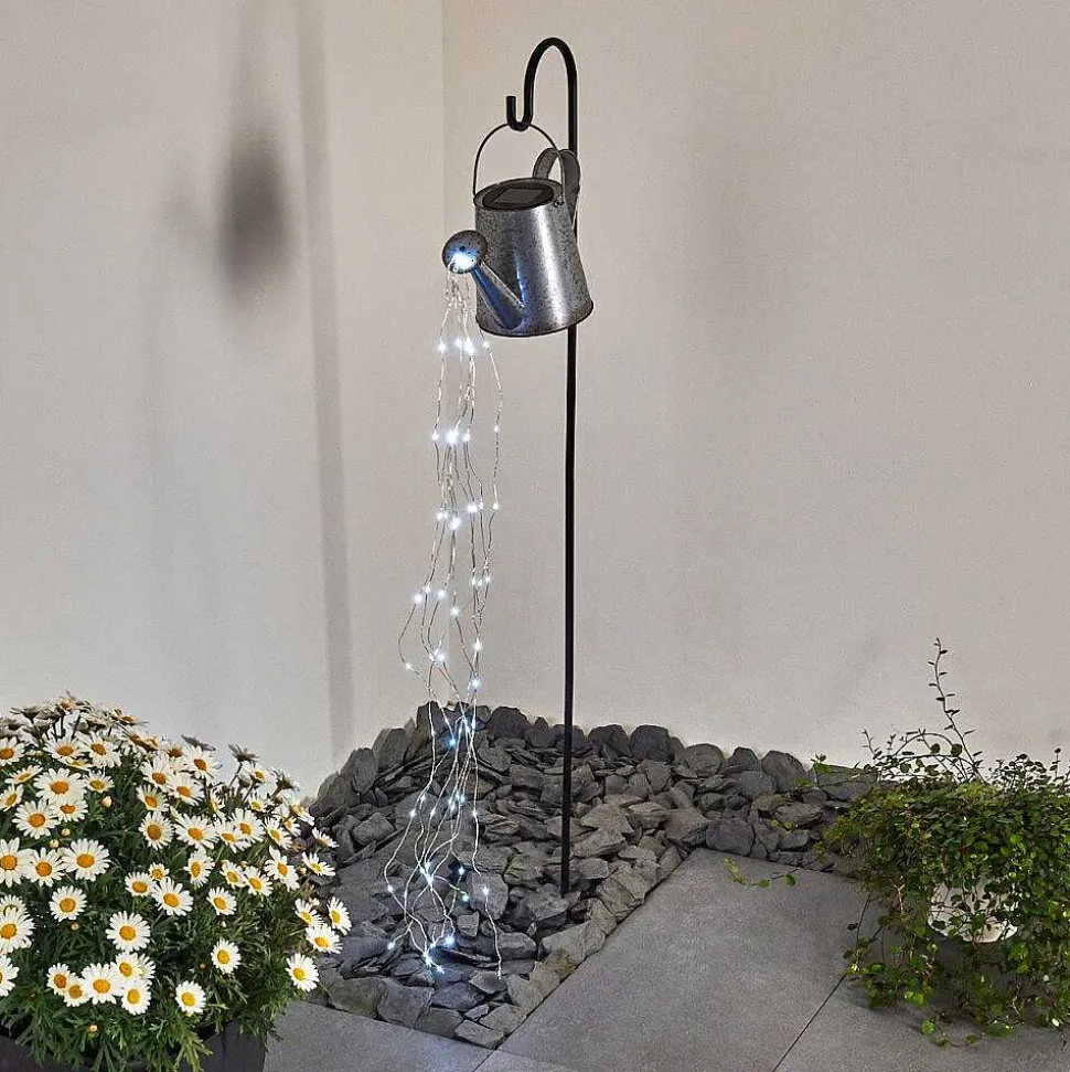 Lampe Solaire Isernia Led Noir, 80 Lumieres