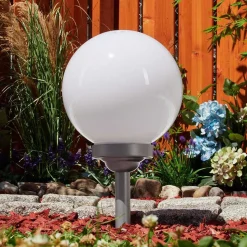 Lampe Solaire Kanganbou Led Argente, 4 Lumieres, Changeur De Couleurs