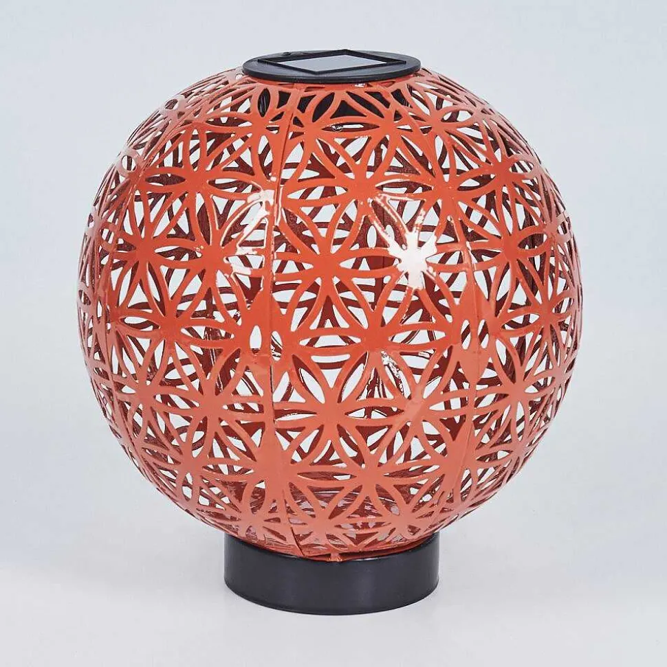 Lampe Solaire Leonard Led Rouge, Noir, 1 Lumiere