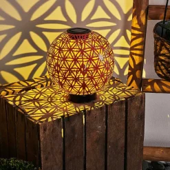 Lampe Solaire Leonard Led Rouge, Noir, 1 Lumiere