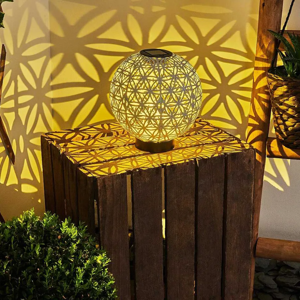 Lampe Solaire Leonard Led Noir, Blanc, 1 Lumiere