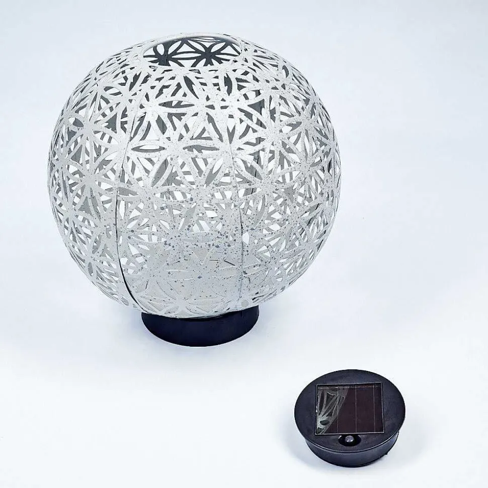 Lampe Solaire Leonard Led Noir, Blanc, 1 Lumiere