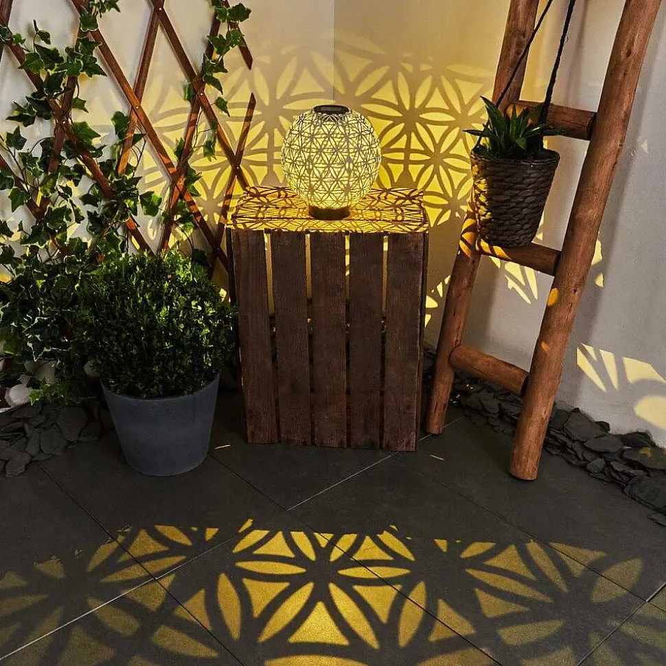 Lampe Solaire Leonard Led Noir, Blanc, 1 Lumiere