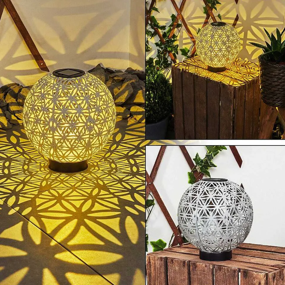 Lampe Solaire Leonard Led Noir, Blanc, 1 Lumiere