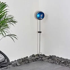 Lampe Solaire Loano Led Bleu, Argente, 1 Lumiere